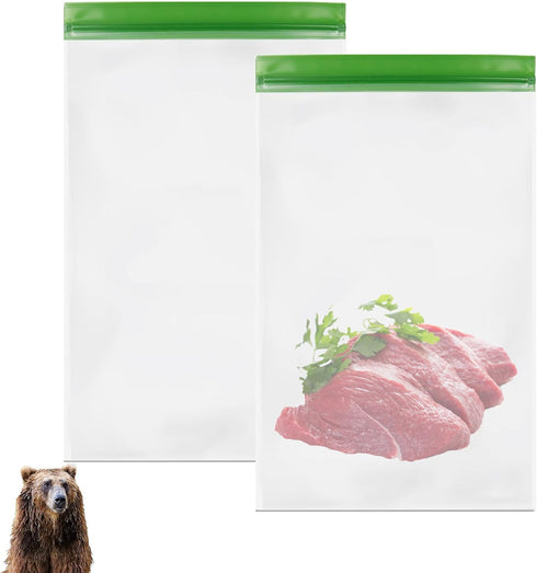 HEAVY DUTY Odor Proof Storage Bags - 12x20 Inch Bear Bags for Food Storage, Reusable Double-Tracked Ziplock Bags