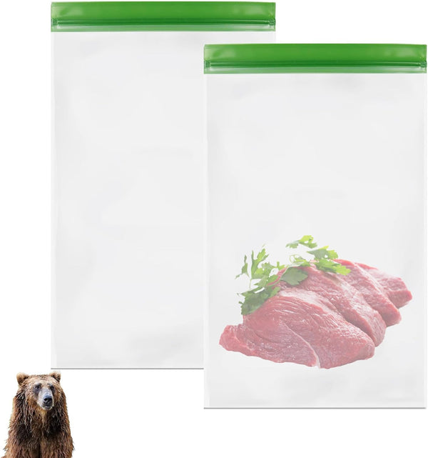 HEAVY DUTY Odor Proof Storage Bags - 12x20 Inch Bear Bags for Food Storage, Reusable Double-Tracked Ziplock Bags