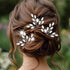 Heread Crystal Bride Wedding Hair Pins, Rhinestones Bridal Hair Accessories Head Piece for Women and Girls (Pack of 3)