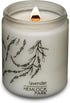 Hemlock 60 8 oz Park Lavender Frosted Hand-Poured Scented Candle | Crackling Wood Wick, Botanical Fragrance & Coconut