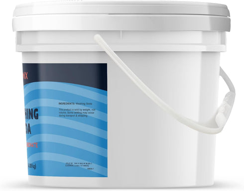 Luonix 1 Washing Soda, Gallon Bucket, Sodium Carbonate, Soda Ash, Laundry Additive