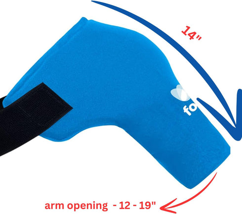 FOMI Premium Shoulder Hot Cold Gel Ice Pack, Comfortable Compression Therapy Wrap for Pain Relief