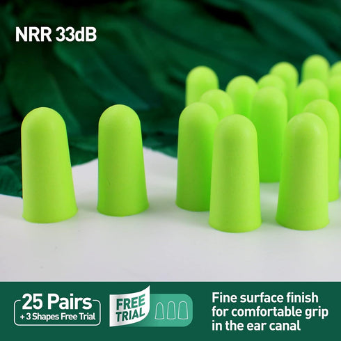 EARS SECRET Foam Ear Plugs for Sleeping, 25+3 Pairs, 38dB Comfortable Noise Cancelling for Travel, Snoring, Concert &