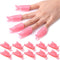 KINGMAS 10 Pcs Gel Nail Polish Remover Clips - Plastic Acrylic Nail Art Soak Off Wrap Cleaner Cap Clips