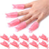 KINGMAS 10 Pcs Gel Nail Polish Remover Clips - Plastic Acrylic Nail Art Soak Off Wrap Cleaner Cap Clips