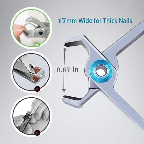 Nail Clippers for Thick Nails, Pretty Diva Oversized Stainless Steel Heavy Duty Toenail Clippers for Seniors