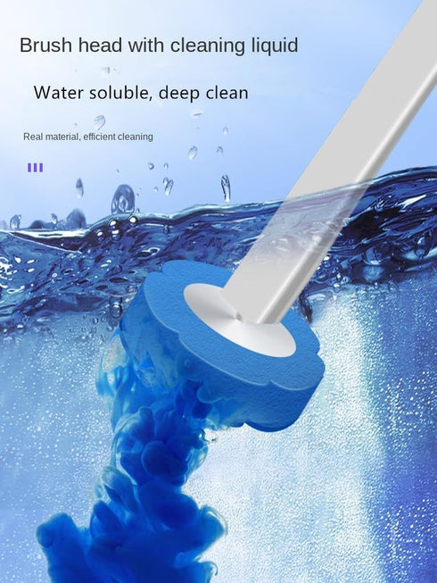 54 Counts Toilet Brush Disposable Refills, Cleaning Bowl Wand Bathroom Cleaner Refill Heads(54pcs Blue Ocean Refills)