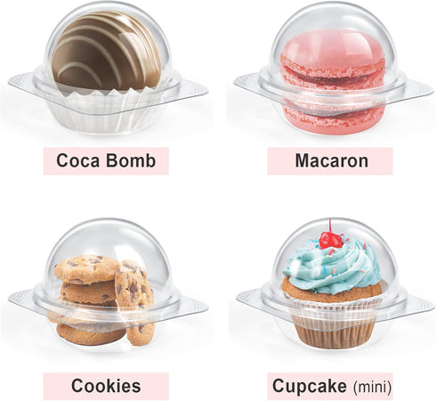 Package 50 Pack Vowcarol Cocoa Bomb Boxes Spherical Chocolate Bomb Box Small Cupcake Box