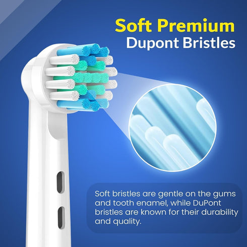 Replacement Toothbrush Heads, Precision Clean Brush Compatible with Oral-B 7000/Pro 1000/9600/5000/3000/8000 (8 Pack),