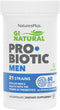 Natures Plus GI Natural Probiotic Men - 30 Capsules for Digestive & Prostate Health, Immune Strength, Gluten Free
