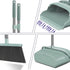 kelamayi Upgrade Broom and Dustpan Set, Large Size Stiff Broom with Long Handle for Indoor Outdoor Use (Green)