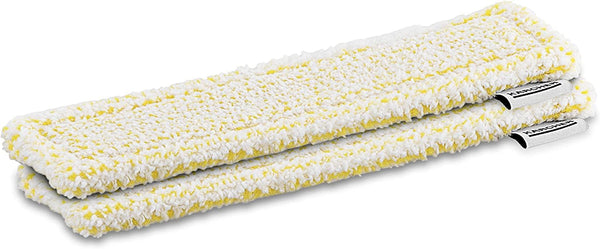 Kaercher WV Window Pads, 2 Pack - Microfiber Cloths for Indoor Use, Compatible with WV 1 and WV 6