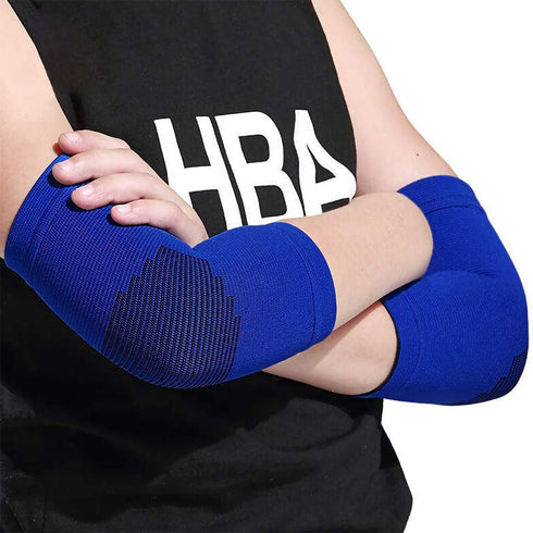 Luwint Kids Knit Elbow Brace Support - Compression Arm Protection Sleeves for Volleyball Weightlifting Tennis