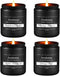 Mens Candle Set Manly Candles for Men, 4 Pack Soy Candles for