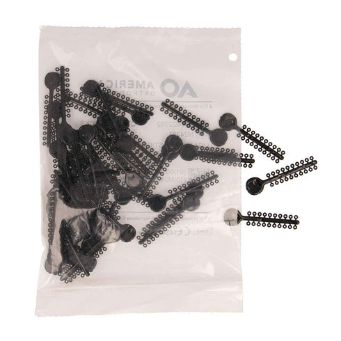 American Orthodontics Ligature 20 Stick Black - 50 Sticks/1,000 Ligatures Per Pkg, Hypo-Allergenic, Made in the USA