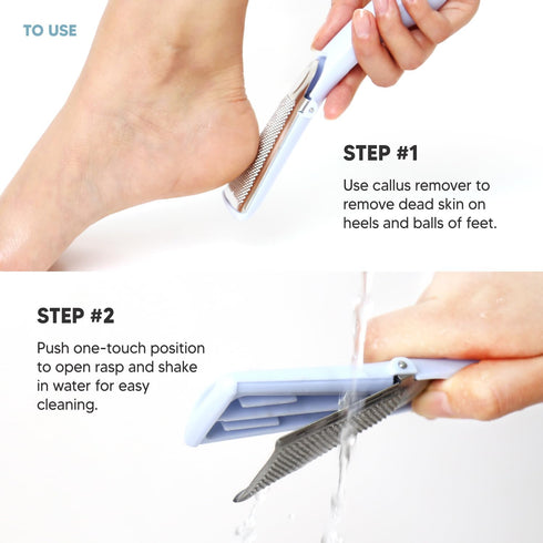 Stainless Steel Callus Remover, Sky Blue, Effective for Thick Callus and Cracked Feet