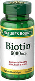 Nature's Bounty Biotin 5000 mcg Liquid Softgels, 72 ea (Pack of 3)