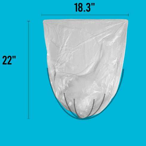 2-4 Gallon Trash Bags, 400 Count Bulk, Clear Plastic Recycling Bags for Home, Bathroom, Kitchen, Commercial