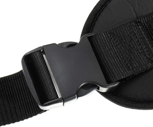 COW&COW Padded Gait Belt with 4 Handles, Quick Release Buckle, 5.5 inches (Black, Large)