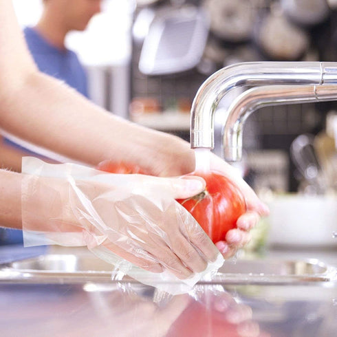 Teivio Disposable Gloves ¦ Plastic Gloves for Kitchen Cooking, Cleaning, Food Handling