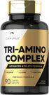 Carlyle Tri-Amino Supplement | L-Arginine, L-Ornithine, L-Lysine | 90 Caplets | Vegetarian, Non-GMO