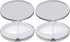 Set of 2 Oval-Shaped Pocket Purse Pill Box & Organizer with Dual Compartments (Silver Flat Top)