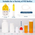 MSHUNKEJI 3 Pack 7 Blue(3) Pill Reminder Medication Pill Tracker Bottle with Ties Reusable Daily Medication Tracker