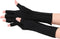 Compression Gloves for Arthritis Pain Relief, Fingerless Circulation Gloves for Men & Women, 1 Pair Black L