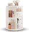 Masirs 360 Rotating Makeup Organizer, Adjustable Shelf Height, White Cosmetic Organizer for Bedroom Dresser or Vanity