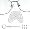 Eyeglasses Nose Pads, Upgraded Soft Silicone Air Chamber, 6 Pairs of Screw-in 15mm Nose Pad Set