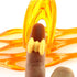 YPY 2 Pieces Orange Finger Joints Massager Handheld Blood Circulation Tool, Stress Relief Plastic Care