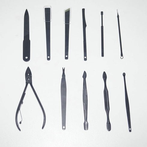 Professional Manicure Pedicure Stainless Set - Erkangsm 18 in 1 Grooming Kit with Nail Clippers, Scissors, Travel Case