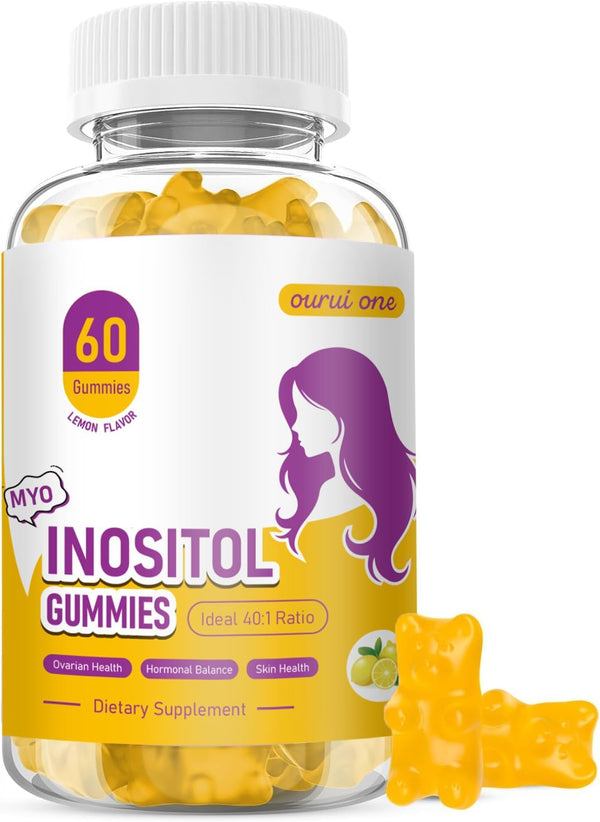 ourui one Myo & D-Chiro Inositol Gummies for Women 40:1 Ratio Hormone Balance &