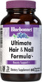 Bluebonnet Nutrition Ultimate Hair and Nail Formula, Vitamins*, Minerals*, Specialty Nutrients for Beauty Within*, Gluten-Free, Kosher-Certified, Dairy-Free, Vegan, 60 Vegetable Capsules, 20 Servings