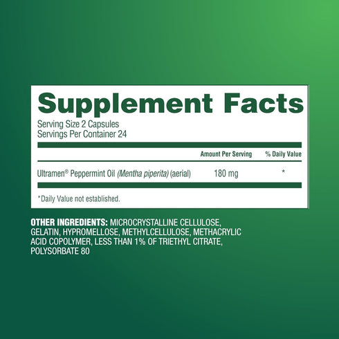 IBgard Gut Health Supplement, Peppermint Oil Capsules for Abdominal Comfort, 12 Capsules (Packaging May Vary)