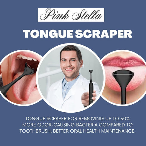 Pink Stella 60 Electric Dental Flosser| Tongue Scrapper| Gum Massager and Stimulator for Adults and Kids| Reuseable