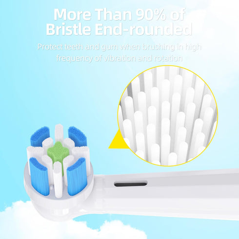 Softniillk 3/4/5/6/7/8/9/10 (16 Pack-Black+White) Compatible with Oral-B iO Series Ultimate Clean Electric Toothbrush