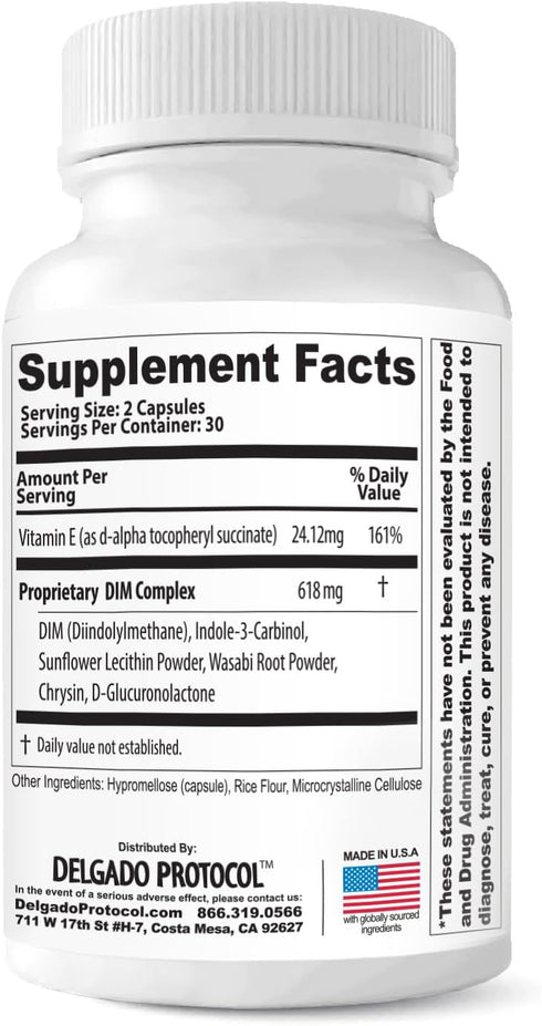 Estroblock PRO Triple Strength - 60 Capsules, DIM & Indole 3-Carbinol for Hormonal Balance, Acne