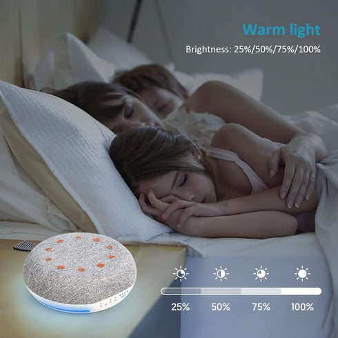 HEAVTUEN 40 White Noise Machine,Portable Sound Machine with Soothing Sounds, USB Rechargeable,Sleep Sound Timer & Night