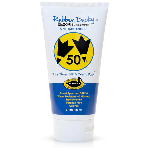 Rubber Ducky Vitamin E Sunscreen with SPF 50 - Water-Resistant Lotion for Face and Body (5oz)