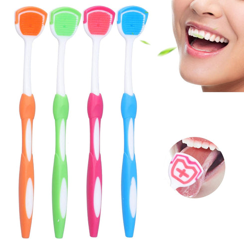 Tongue Scraper - Plastic Tongue Cleaning Brush, Portable Freshen Breath Tool for Oral Care