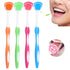 Tongue Scraper - Plastic Tongue Cleaning Brush, Portable Freshen Breath Tool for Oral Care