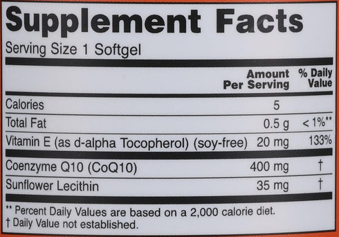 NOW Foods Co Enzyme Q10 400 mg, 60 Softgels