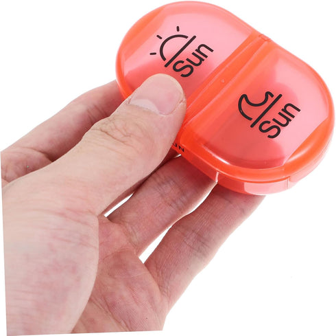 KALLORY Portable Weekly Medicine Organizer Tight Seal Travel-Friendly Pill Case for Vitamins and Medication Compact