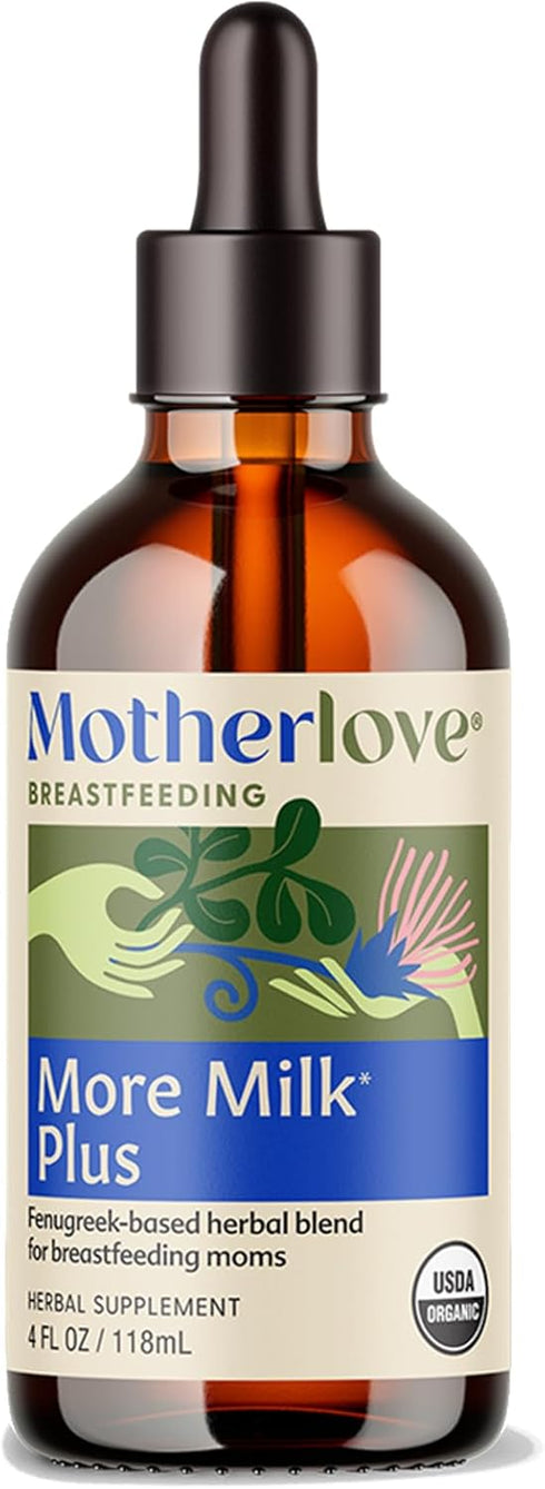 Motherlove More Milk Plus Tincture - 4 oz Value Size Lactation Supplement, USDA Organic