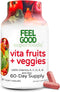 Vita Fruits and Veggies Capsules, 25 Superfood Ingredients, 60 Count Multivitamin for Men and Women