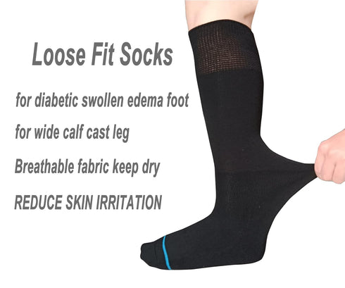 LORVVDE 2 Walking Boot Socks Replacement Sock Liner for Orthopedic Boot Walker Brace, Cast Socks for Fracture Boot
