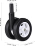 4 1cm Pcs Baby Walker Replacement Wheels, Universal Walker Wheels Replacement Parts with Plugin Stem, Quiet Rubber