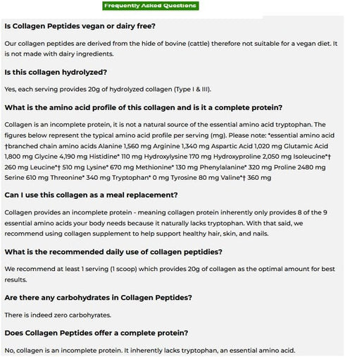 Orgain Hydrolyzed Collagen Peptides Powder 20g Grass Fed Collagen, Unflavored, 1lb - Hair, Skin, Nail & Joint Support