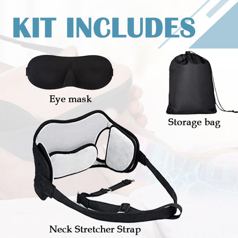 Neck Traction Device for Neck Pain Relief - Portable Neck Stretcher Strap for Spine Chiropractic Decompression,